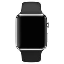 Apple WATCH Sport 1. Generation 42mm silbernes Aluminiumgehäuse schwarzes Sportarmband