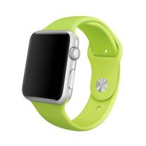 Apple WATCH Sport 1. Generation 42mm silbernes Aluminiumgehäuse grünes Sportarmband