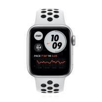 Apple WATCH Nike Series 6  40mm Cellular Aluminiumgehäuse silber Sportarmband Pure Platinum Black