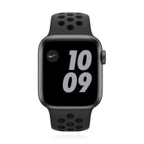 Apple WATCH Nike Series 6 40mm GPS+Cellular Aluminiumgehäuse Space Grau Sportarmband Anthrazit Schwarz