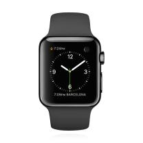 Apple WATCH 1. Generation 38mm schwarzes Edelstahlgehäuse schwarzes Sportarmband