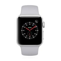 Apple WATCH Series 3 GPS+Cellular 38mm silbernes Aluminiumgehäuse mit nebelgrauem Sportarmband