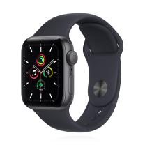 Apple WATCH SE 40mm GPS Aluminiumgehäuse Space Grau Sportarmband Mitternacht