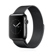 Apple WATCH Series 2 38mm schwarzes Edelstahlgehäuse mit schwarzem Milanaisearmband