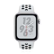 Apple WATCH Nike Series 4 40mm GPS Aluminiumgehäuse Silber Sportarmband Pure Platinum Black