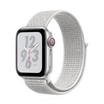 Apple WATCH Nike Series 4 40mm GPS+Cellular Aluminiumgehäuse Silber Nike Sport Loop Weiß