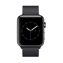 Apple WATCH Series 2 42mm schwarzes Edelstahlgehäuse mit schwarzem Milanaise Amband