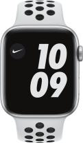 Apple WATCH Nike Series 6 44mm GPS Aluminiumgehäuse Silber Sportarmband Pure Platinum Black