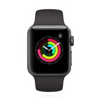 Apple WATCH Series 3 38mm GPS spacegraues Aluminiumgehäuse mit grauem Sportarmband