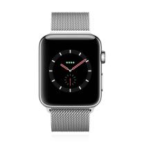 Apple WATCH Series 3 GPS + Cellular 42mm silbernes Edelstahlgehäuse mit silbernem Milanaisearmband