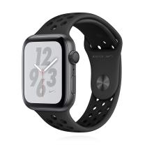 Apple WATCH Nike Series 4 44mm GPS Aluminiumgehäuse Space Grau Sportarmband Anthrazit Schwarz