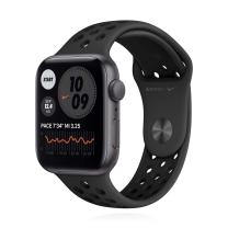 Apple WATCH Nike SE 44mm GPS Aluminiumgehäuse Space Grau Sportarmband Schwarz Anthrazit