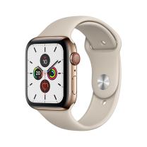 Apple WATCH Series 5 44mm GPS+Cellular Edelstahlgehäuse Gold Sportarmband Stein