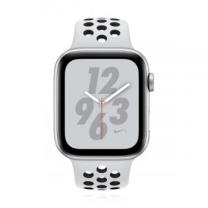Apple WATCH Nike Series 4 44mm GPS+Cellular Aluminiumgehäuse Silber Sportarmband Pure Platinum Schwarz