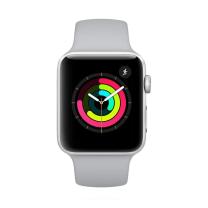 Apple WATCH Series 3 GPS silbernes Aluminiumgehäuse 42mm mit nebelfarbenem Sportarmband