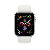 Apple WATCH Series 4 40mm GPS Aluminiumgehäuse Silber mit weißem Sportarmband