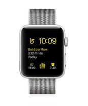 Apple WATCH Series 2 42mm Aluminiumgehäuse Silber Nylonarmband Grau